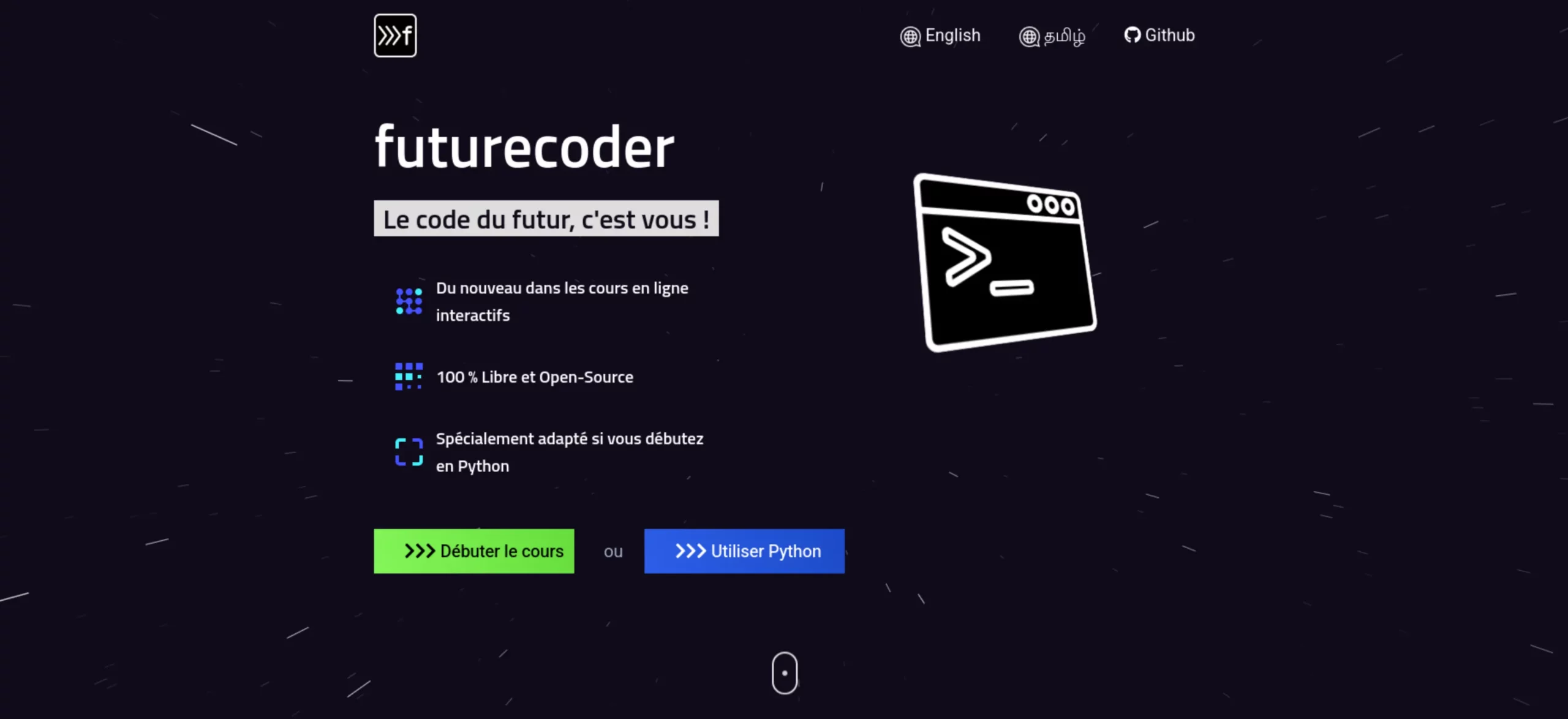 Futurecoder pour apprendre Python de manière interactive